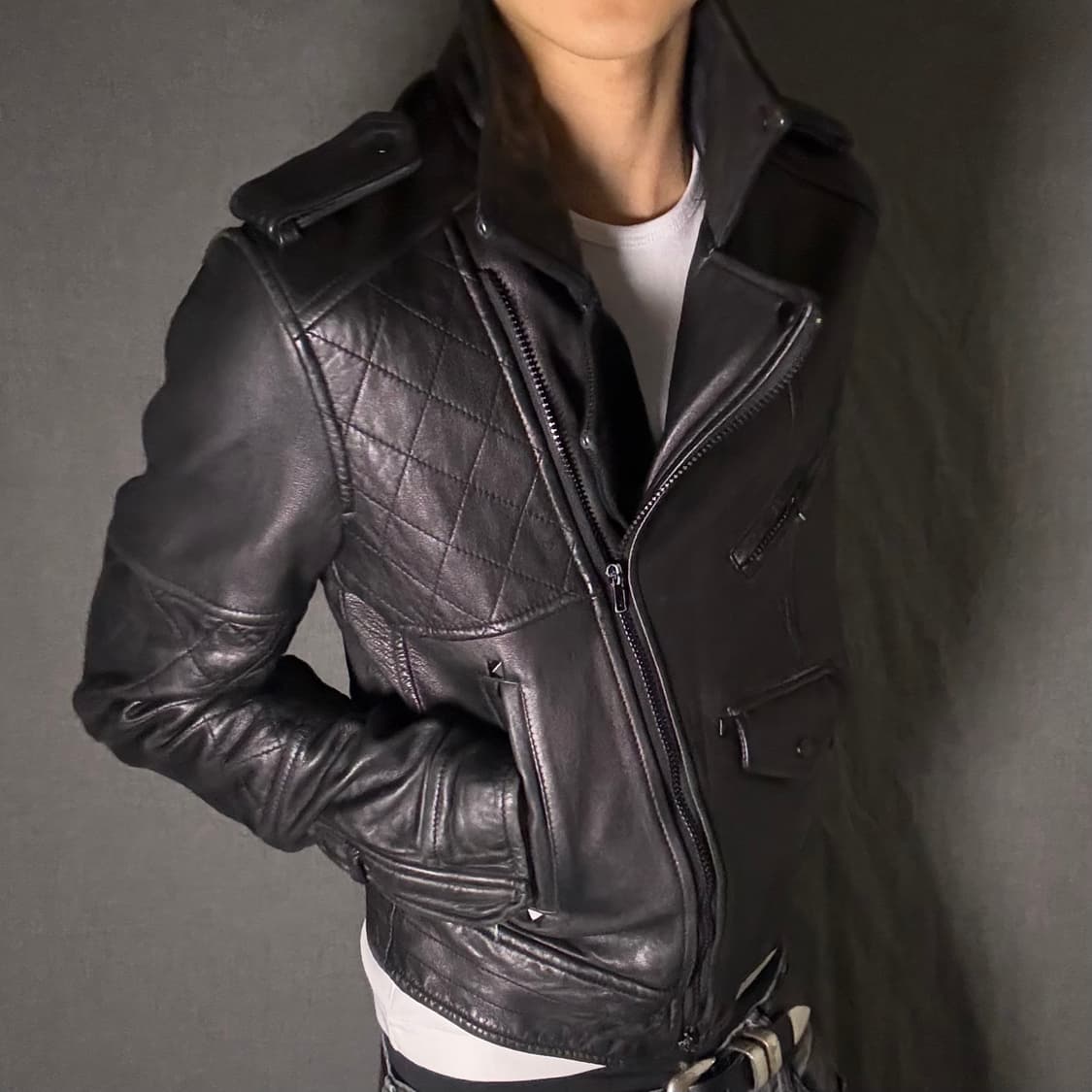 lamb skin leather jacket 상품이미지4