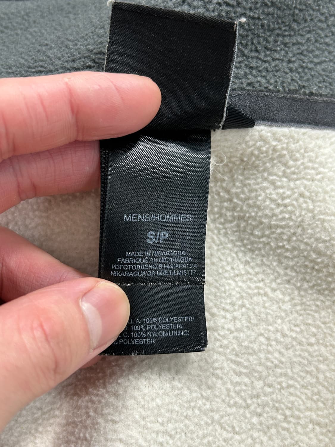 노스페이스 그레이 배색 집업 플리스 S  상품이미지9