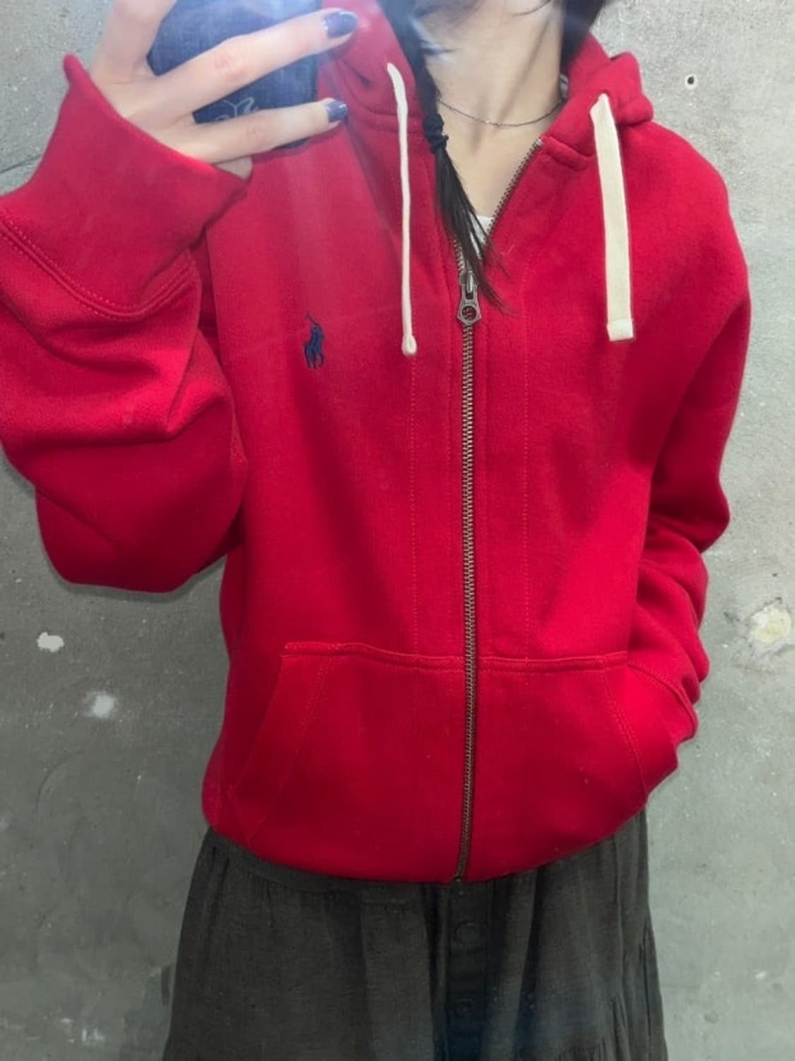 레드 폴로 후드집업 상품이미지1