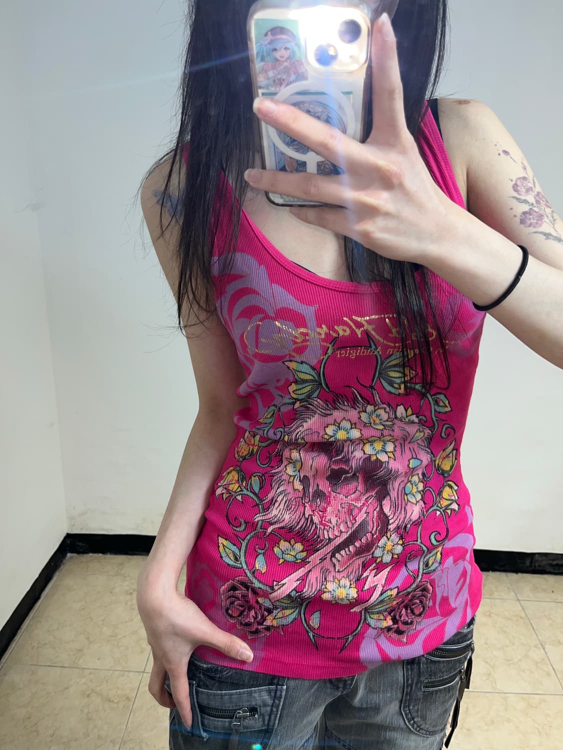 Ed Hardy 펑크 프린팅 슬리브리스 상품이미지3