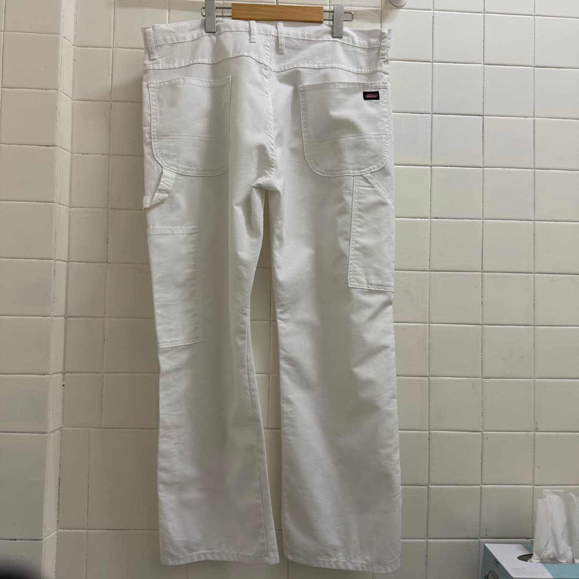 디키즈 화이트 코튼 카펜더 워크팬츠 상품이미지3