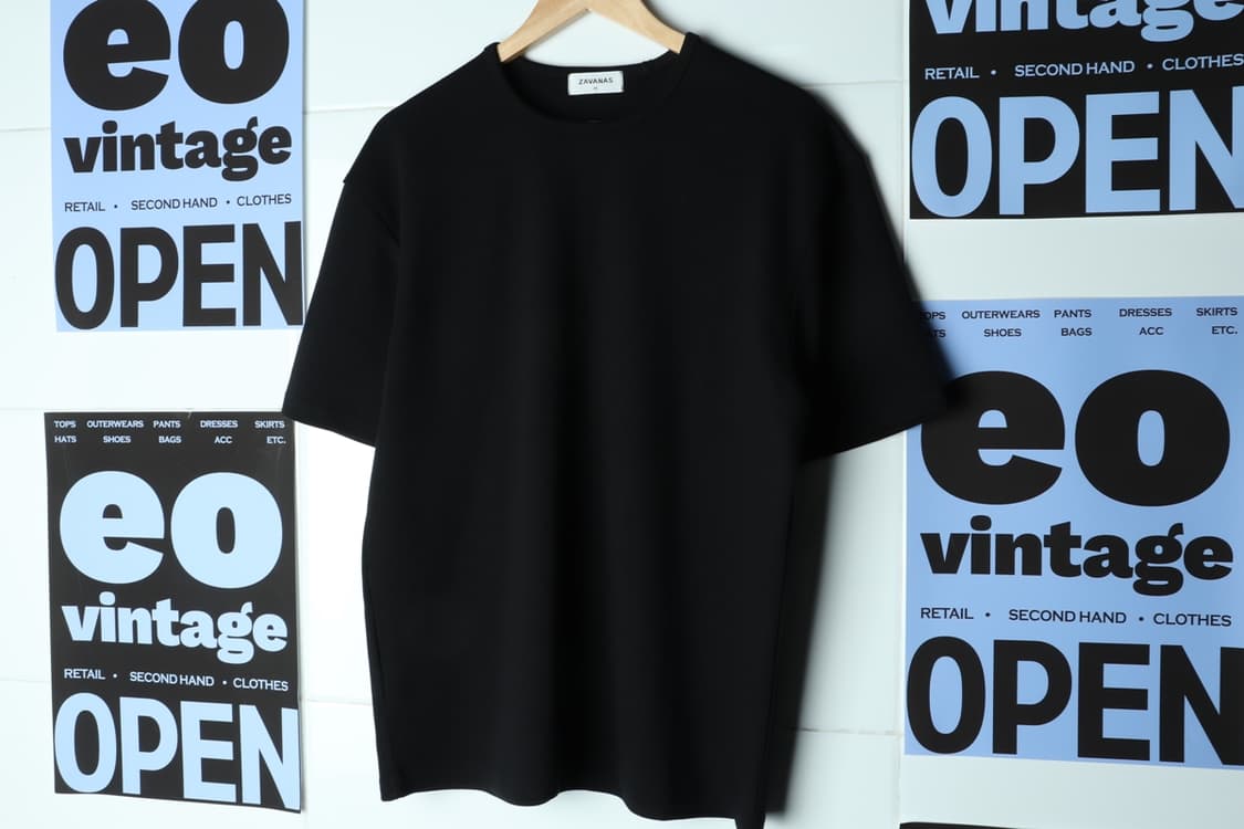 (M-2XL) 자바나스 반팔 티셔츠 무지 박시 블랙-H30762 상품이미지2