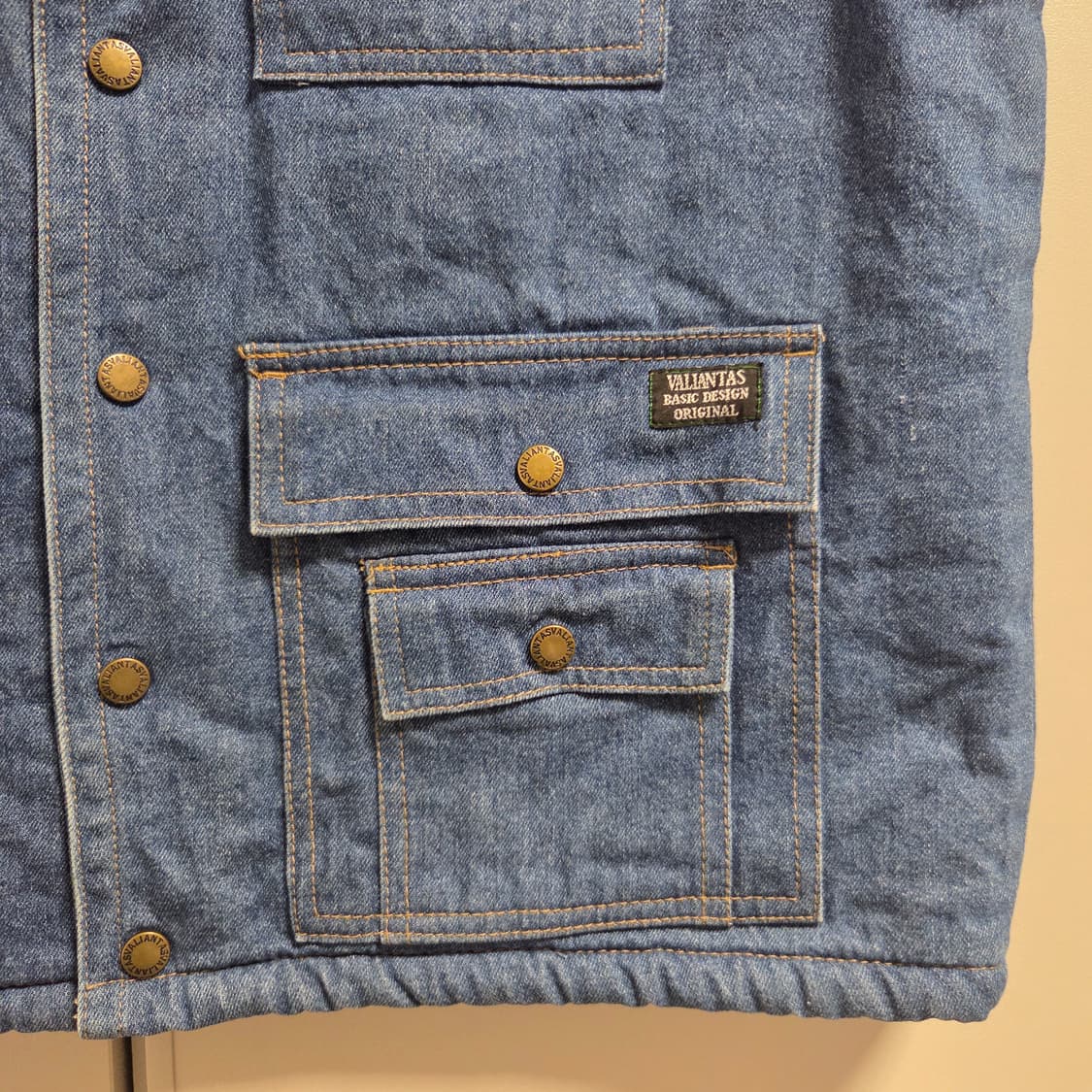 Valiantas 플리스 워크 데님 베스트 조끼 L(100) 상품이미지3