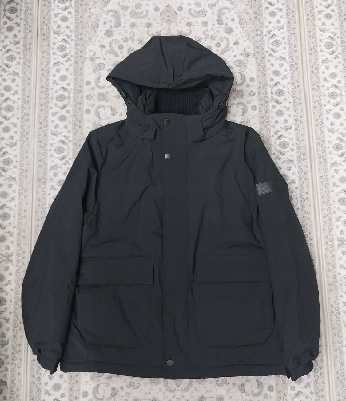 펠틱스 블랙 후드 (안쪽 플리스) 패딩 100 상품이미지1