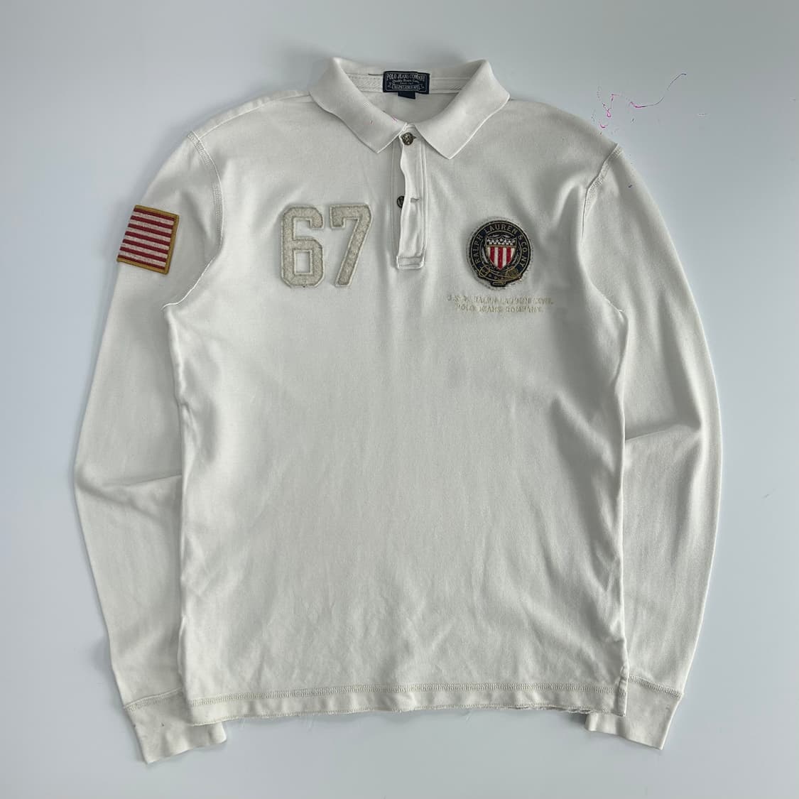 Polo 폴로 화이트 성조기 카라티 상품이미지3