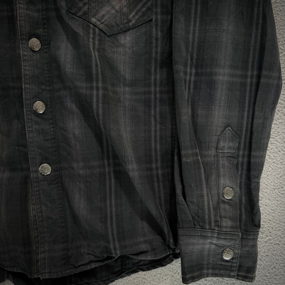 Hoodie layered check shirt 상품이미지4