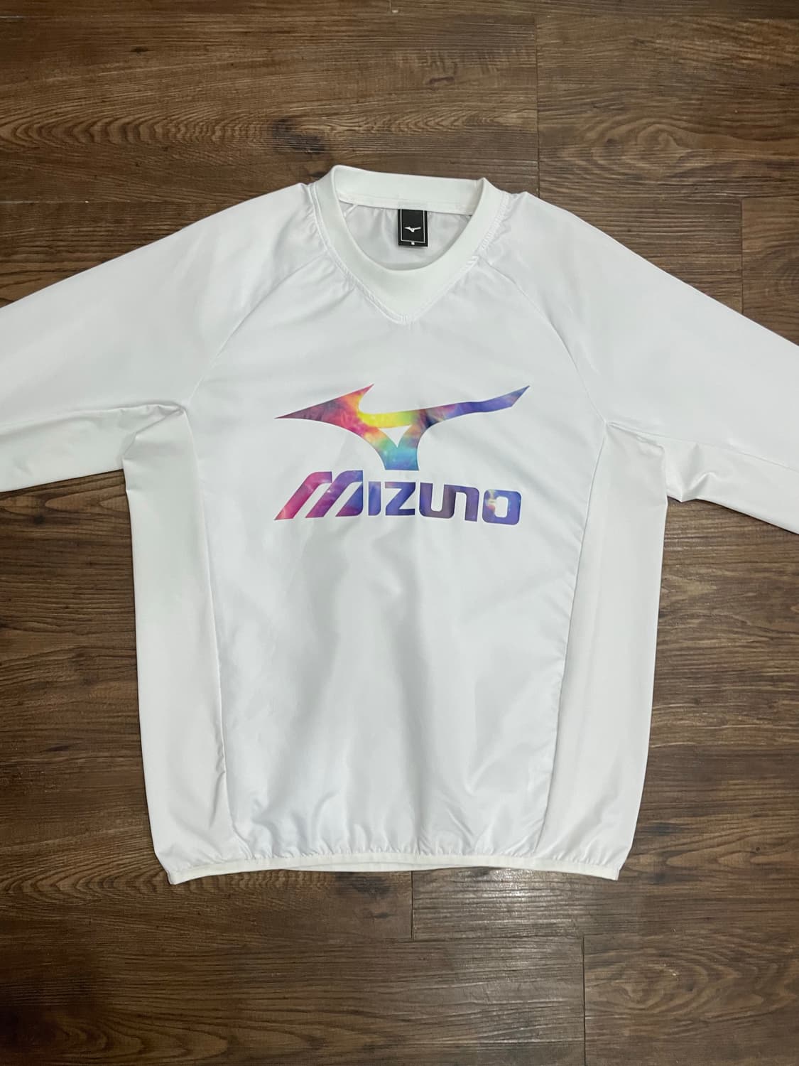 미즈노 MIZUNO 레인보우 로고 화이트 웜업 상품이미지3
