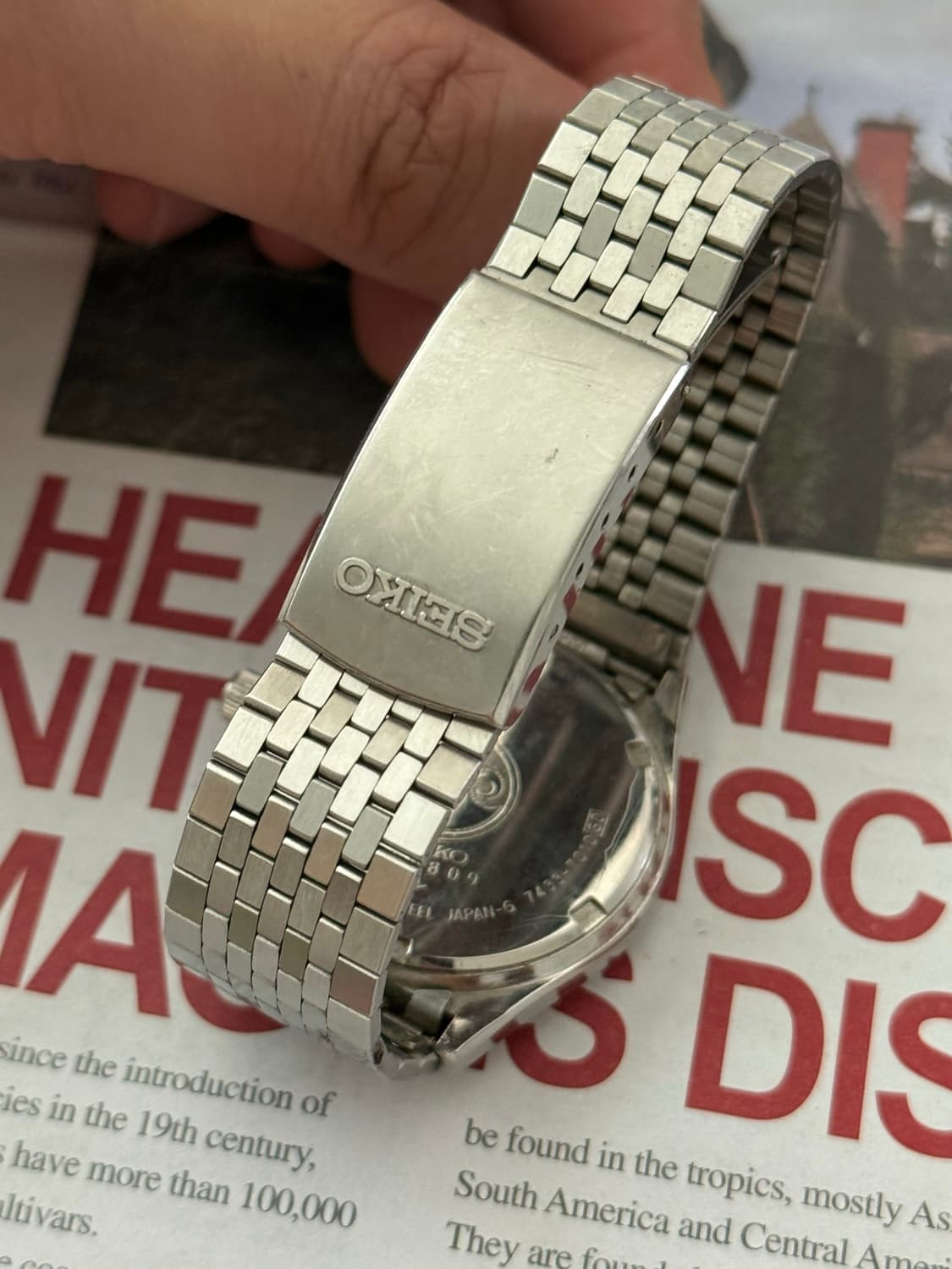 Seiko 세이코 쿼츠 Chronos 플루티드 베젤 Day-Date 19 상품이미지6