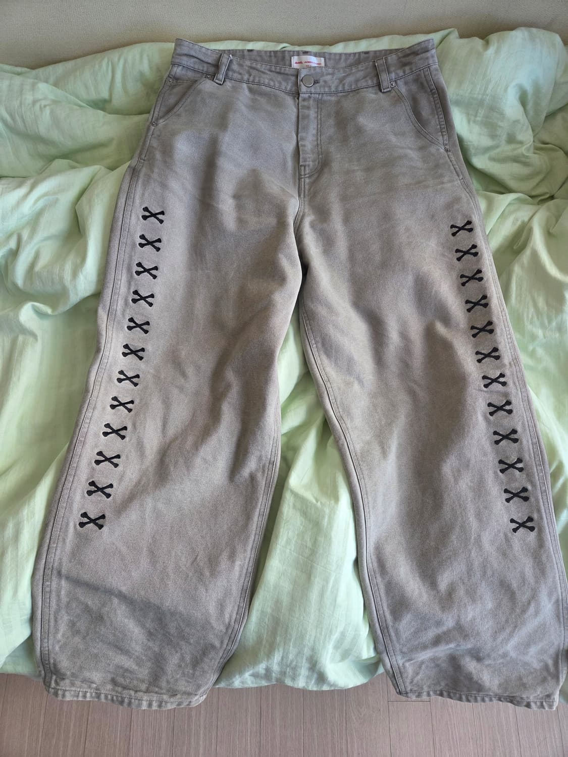 [2]아오이로 더 데스 오프 크롬 워크 팬츠 워시드 올리브 상품이미지1