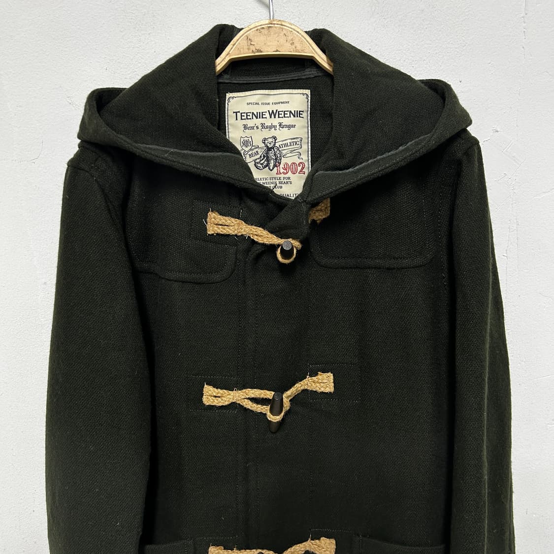 새상품) 티니위니 카키 떡볶이 코트 후드 상품이미지3