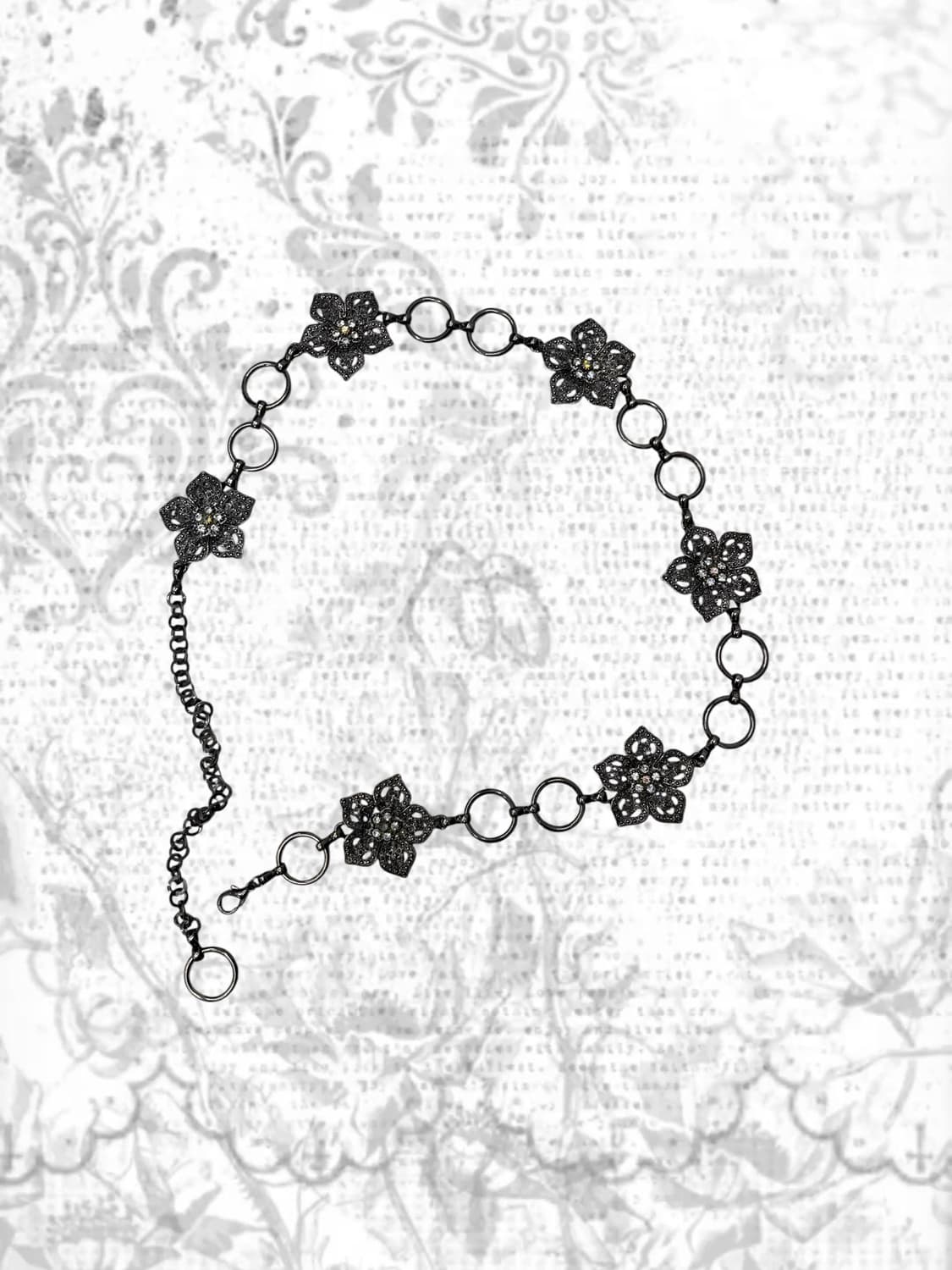 flower cubic chain belt 상품이미지1