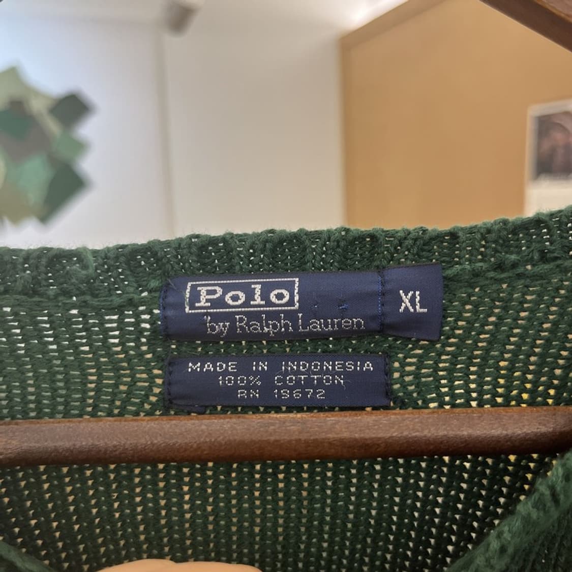 폴로 랄프로렌 모던 캐주얼  빈티지 딥그린 니트 XL C09972 상품이미지5