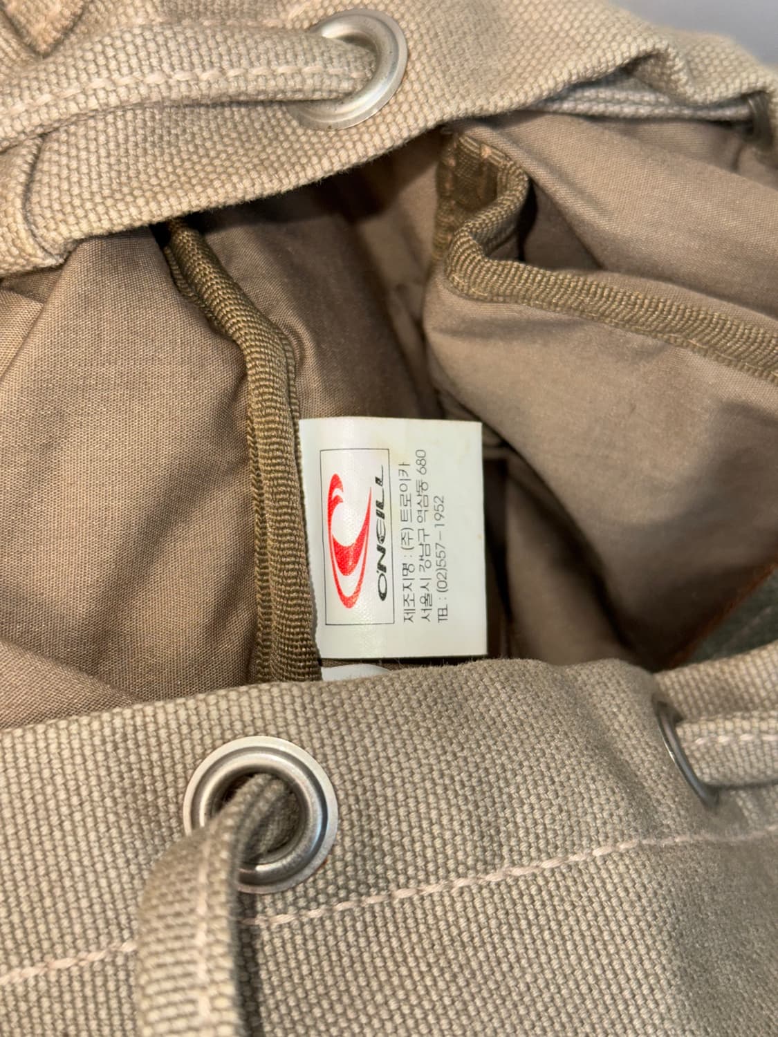 Oneill beige brown multi pocket backpack 상품이미지6