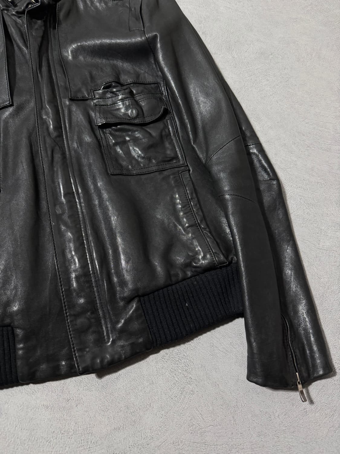 솔리드옴므 멀티포켓 램스킨 자켓 상품이미지5