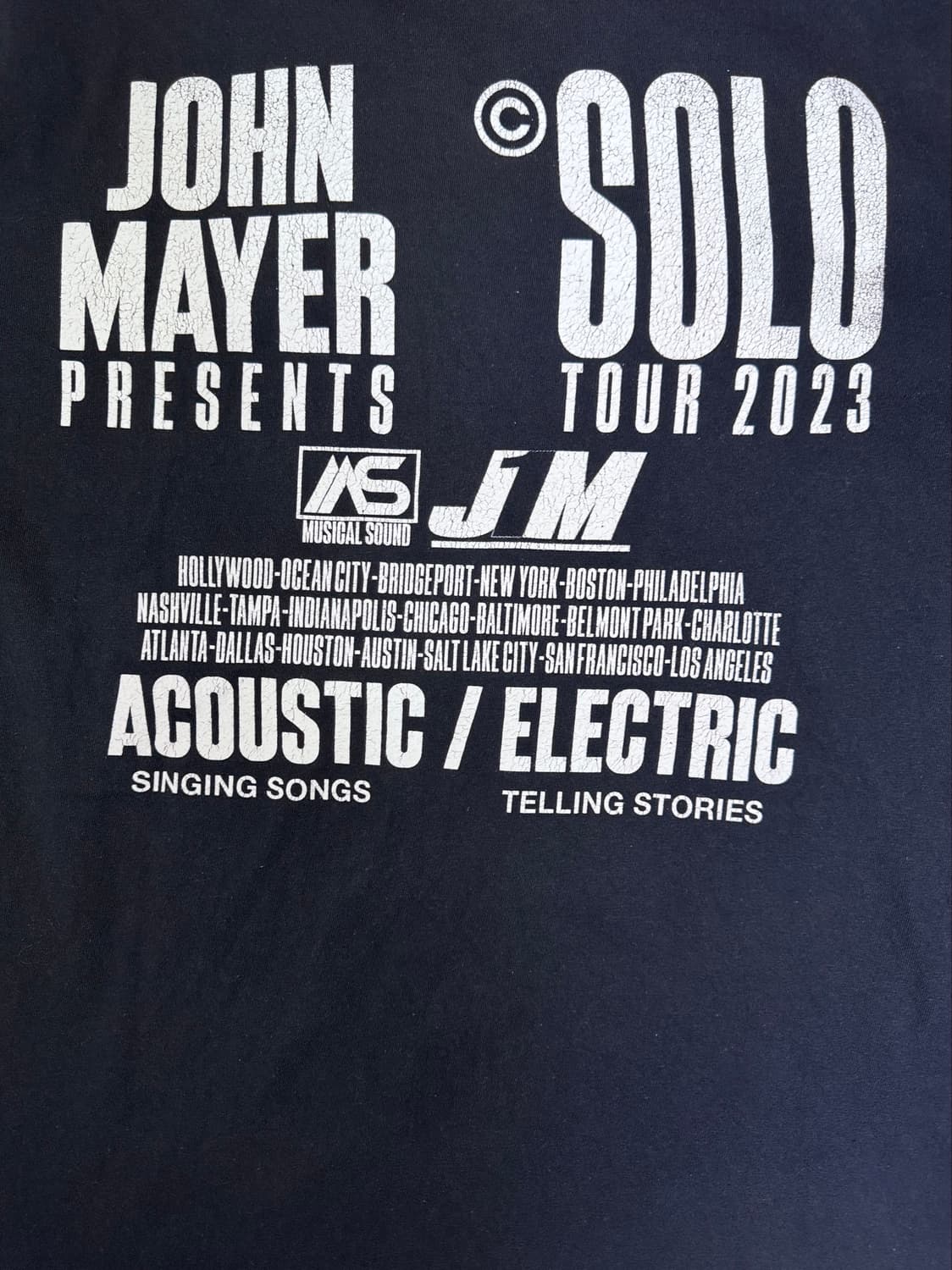 존메이어 JOHN MAYER SOLO TOUR 투어티 L 상품이미지5