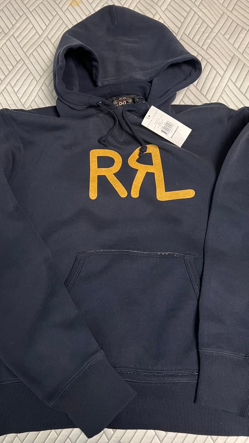 RRL 더블알엘 로고 플리스 후디 L 상품이미지2