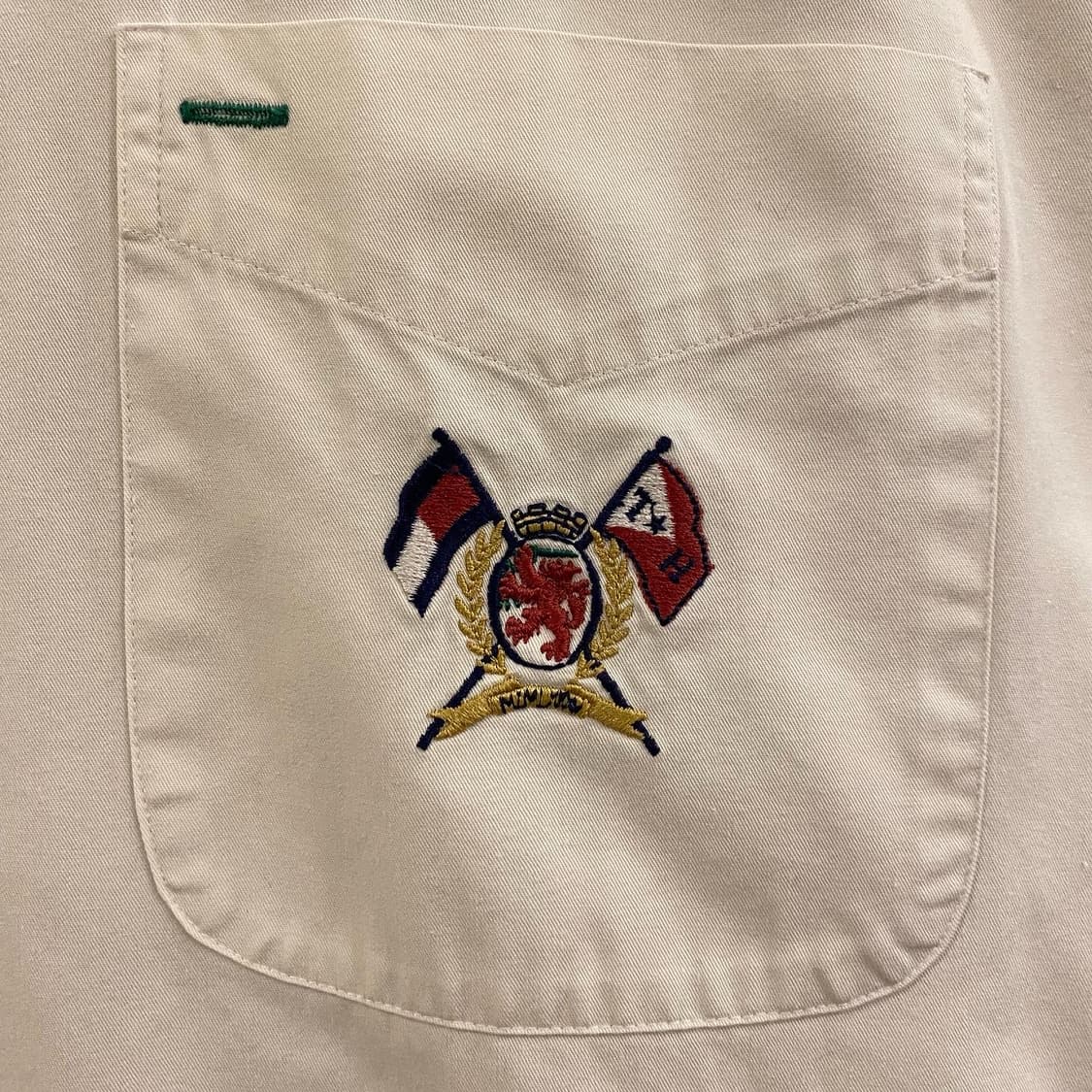 90s USA 타미힐피거 빅로고 주머니 코튼셔츠 상품이미지9