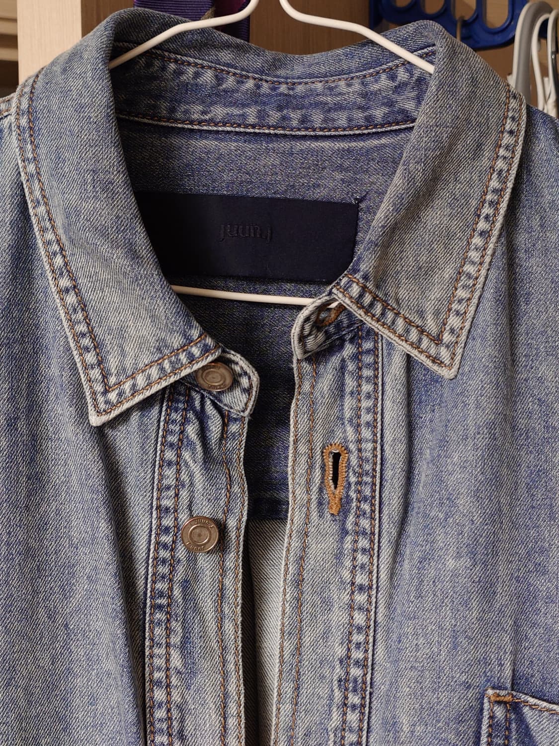 [46/105] 준지 24SS 코어 데님 숏슬리브 셔츠 블루 상품이미지3