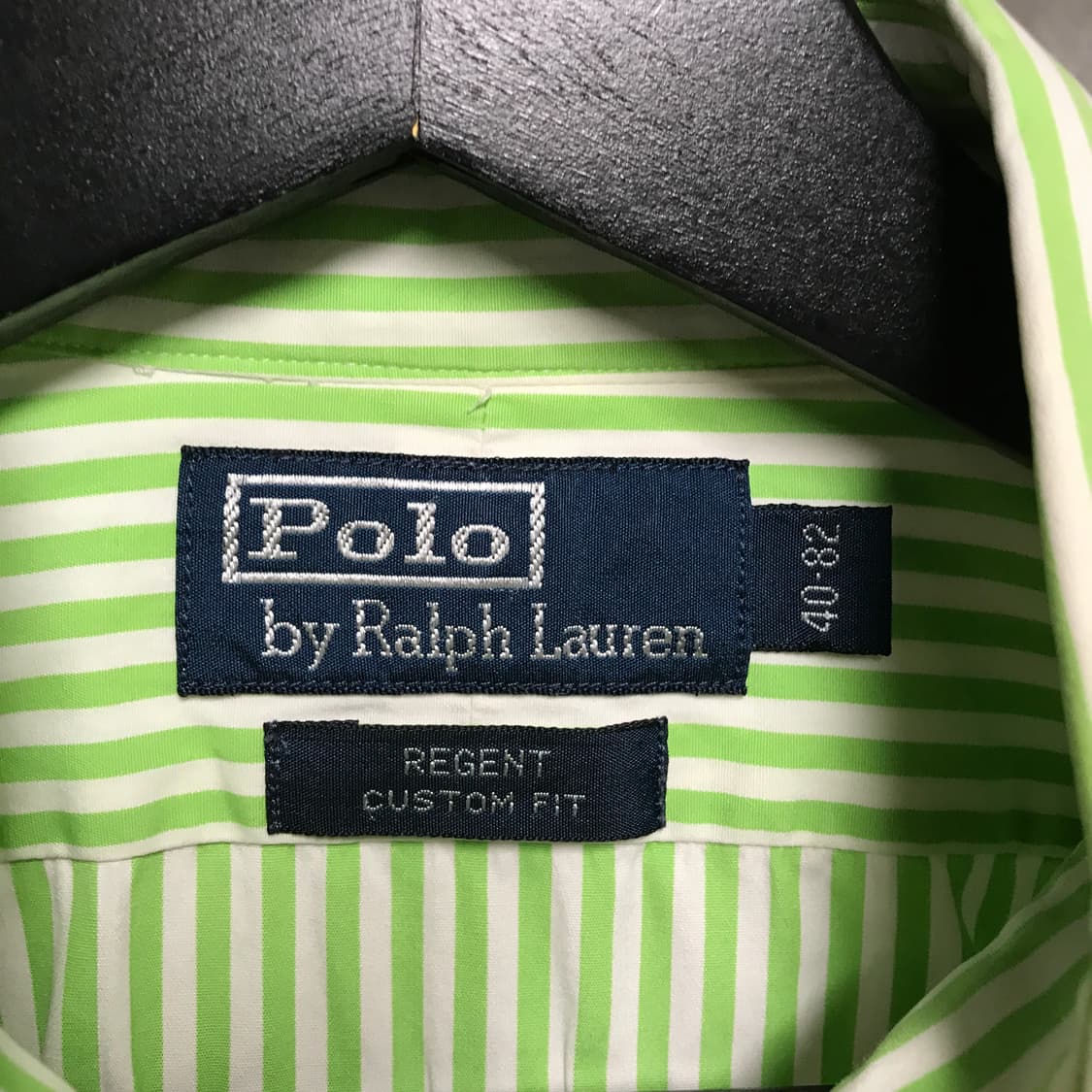 폴로 랄프로렌 스트라이프 셔츠 그린 40-82 상품이미지5