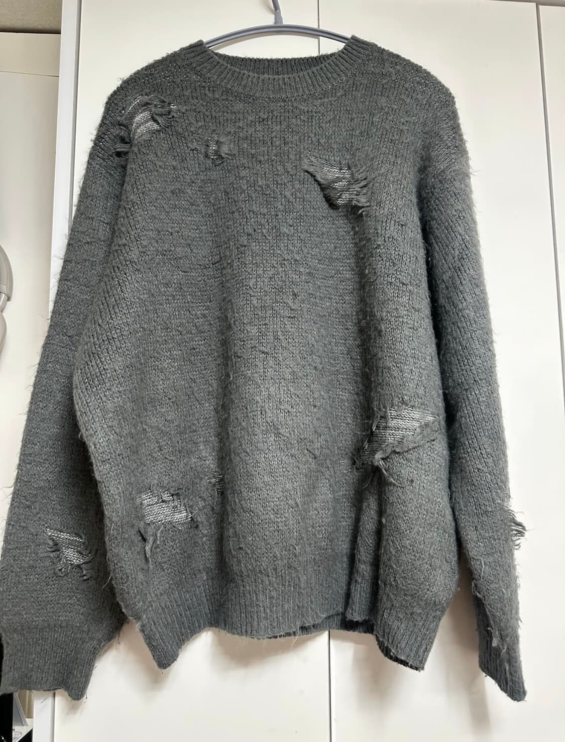 [48] 아이엘 Frag Knit_gray 프라그 니트  상품이미지4