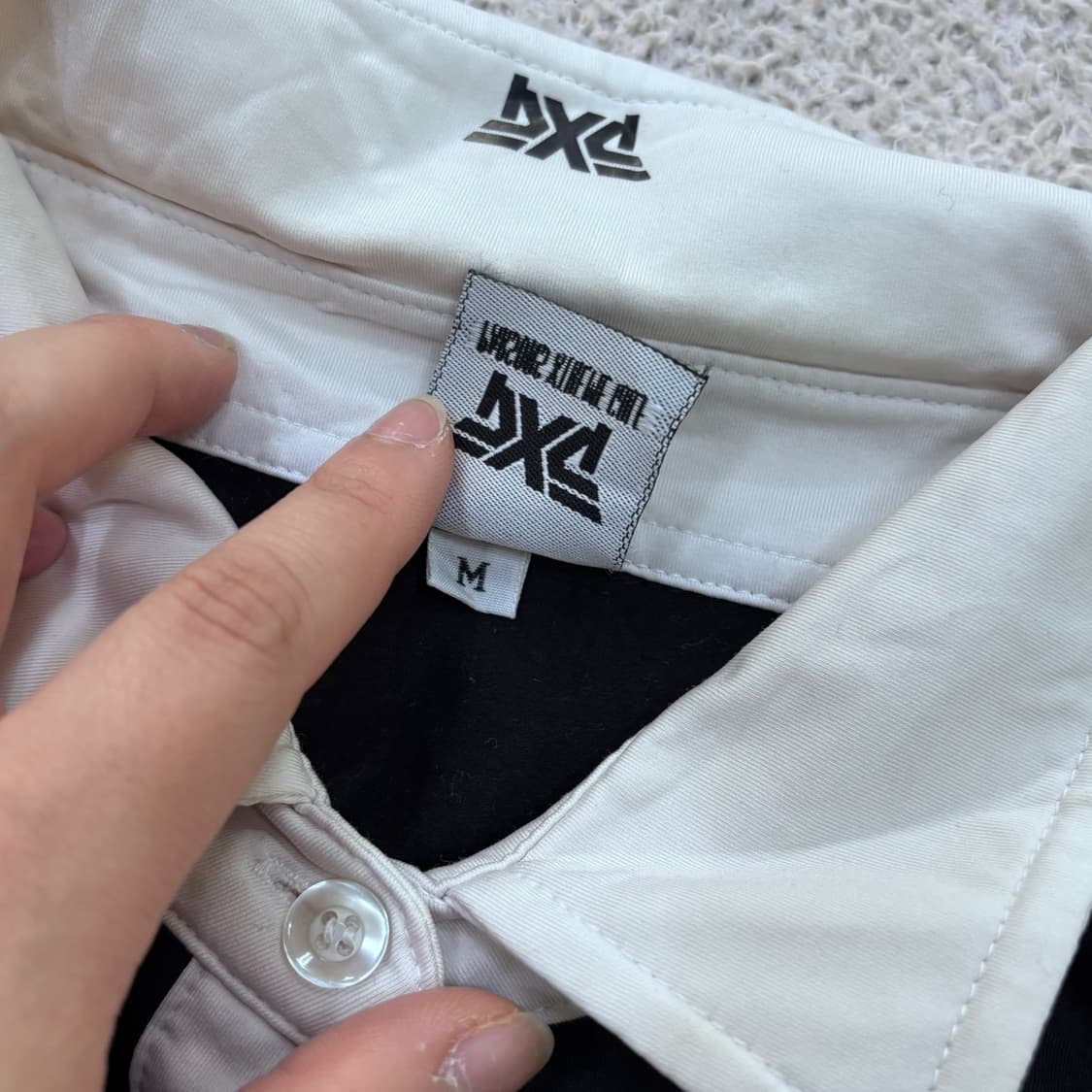 M PXG 여성 배색 반팔 카라 티셔츠 0616E 상품이미지4