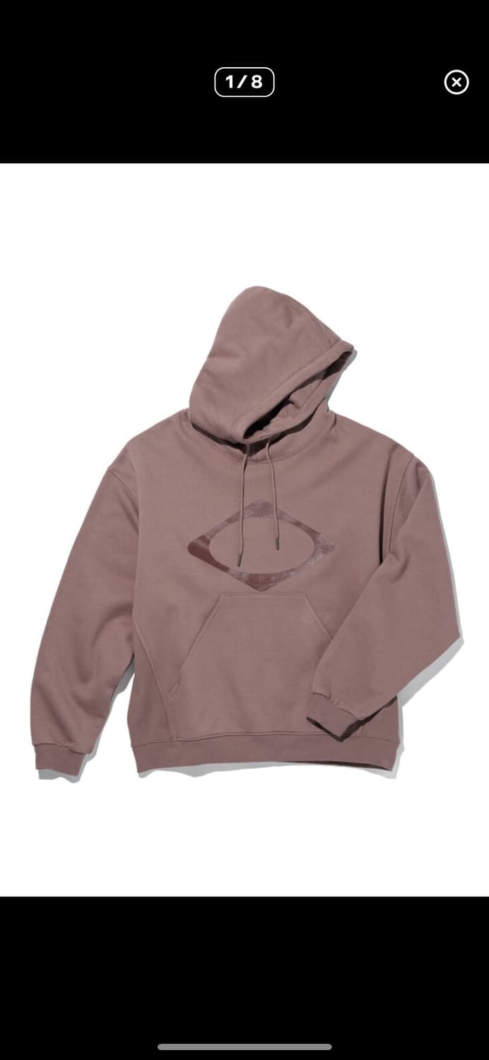 미스치프 RHOMBUS RIBBED HOODIE M rose brown 상품이미지1