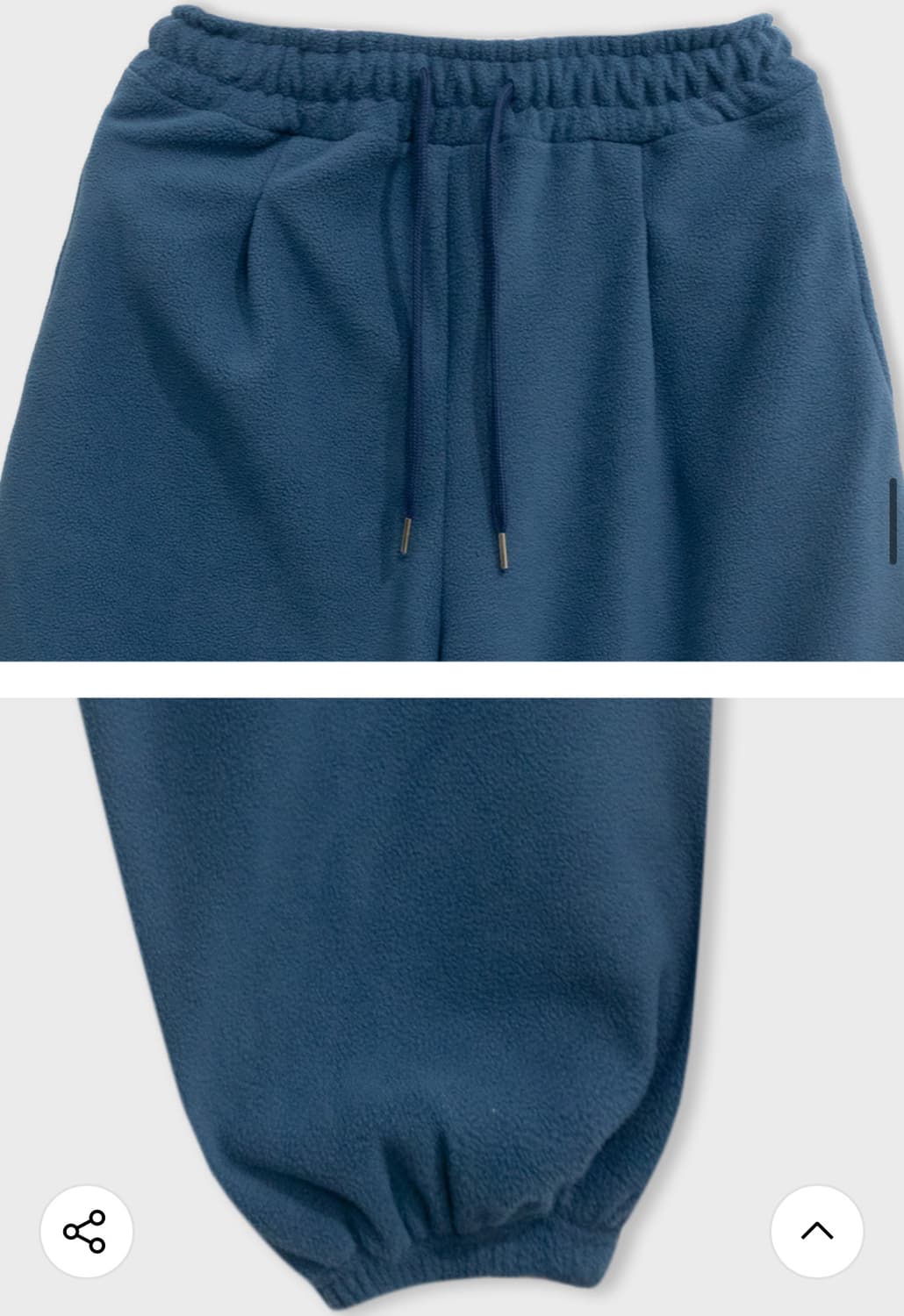 칙스 플리스 사이드 핀턱 벌룬 조거 팬츠 아이보리 상품이미지6