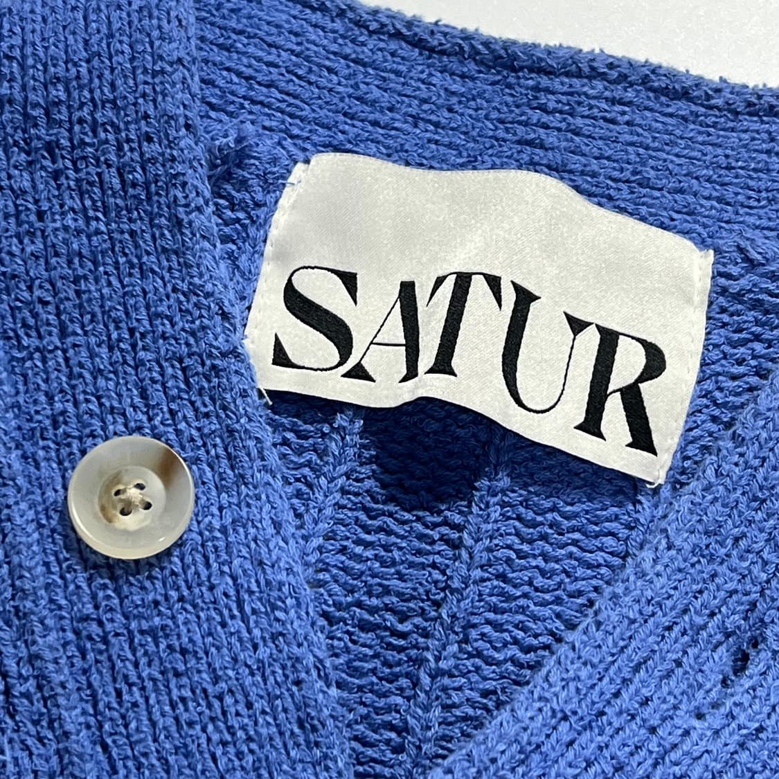 세터 파로 오버사이즈 부클 가디건 블루 상품이미지3