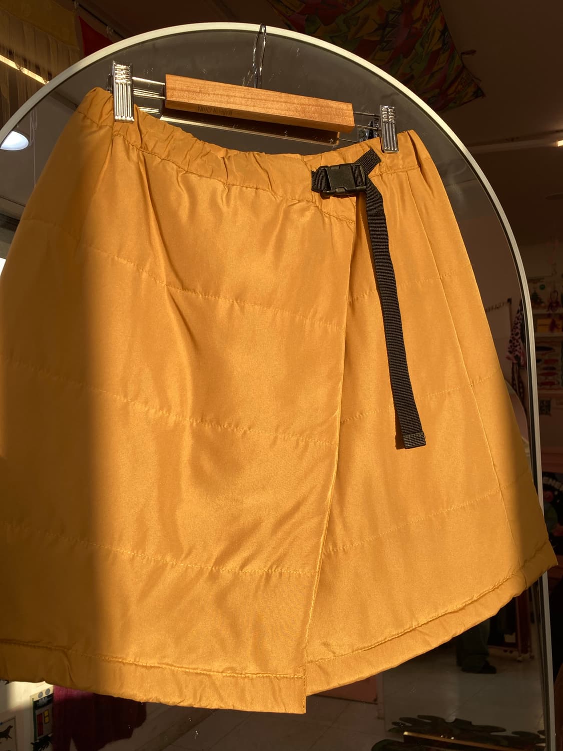 머스타드 패딩 미니 스커트 상품이미지2