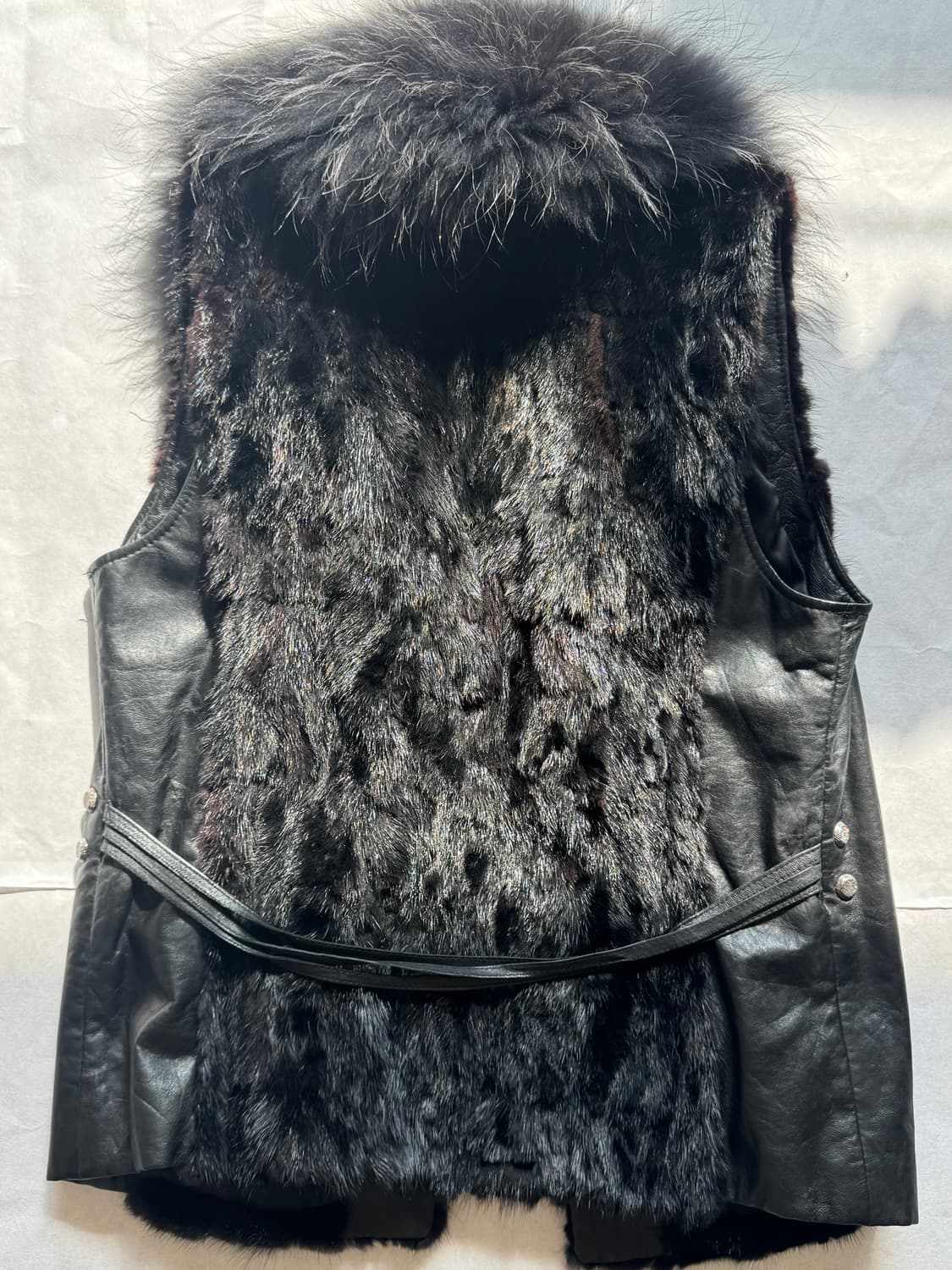 Vkei Style Leather Fur Vest 상품이미지2