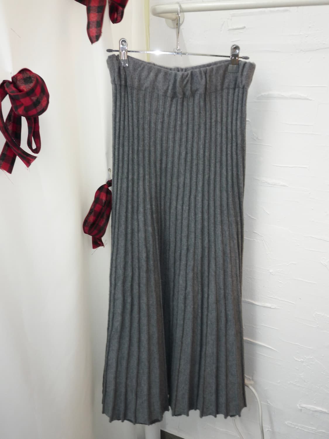 Mist grey knit skirt 상품이미지5