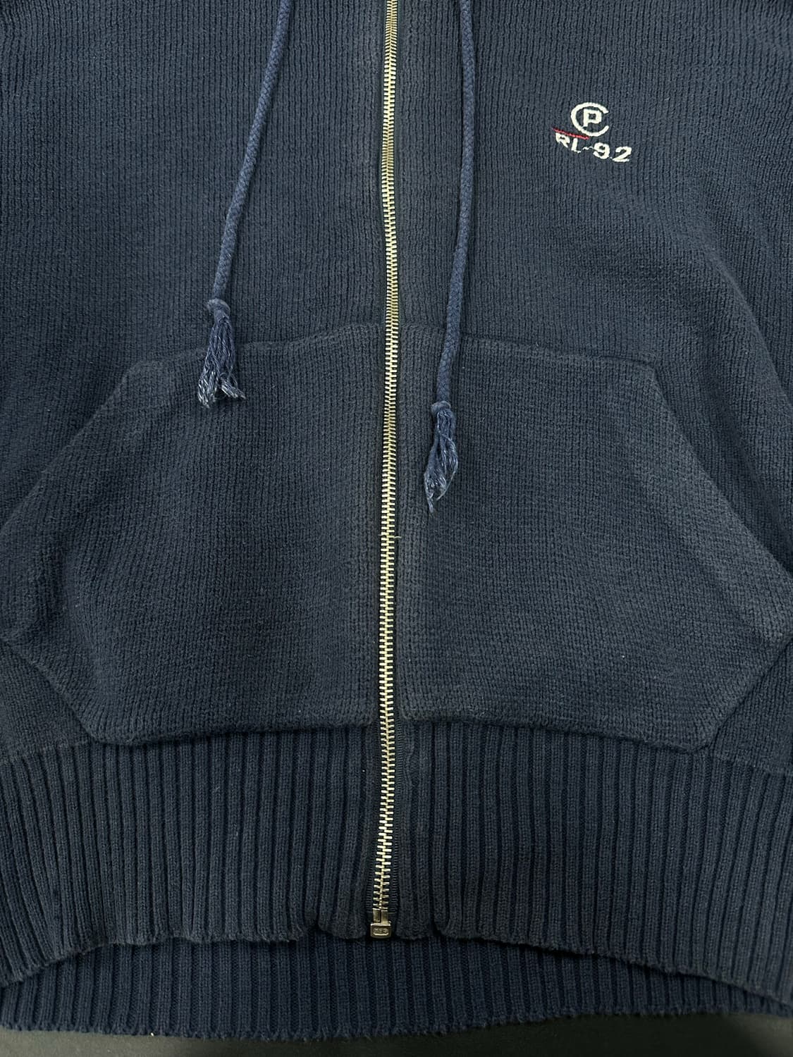 Polo 폴로 랄프로렌 90’s  RL-92 코튼 니트 후드집업 상품이미지6