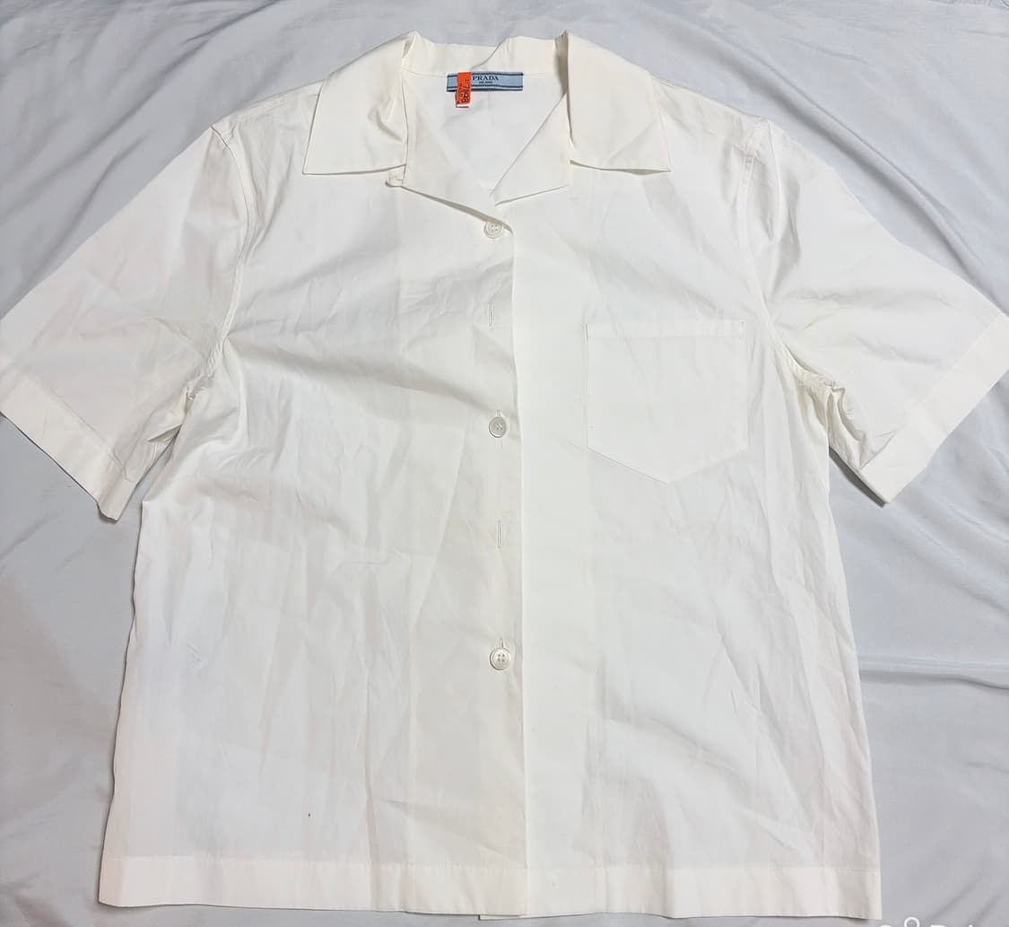 프라다 화이트 반팔 셔츠 40 상품이미지1
