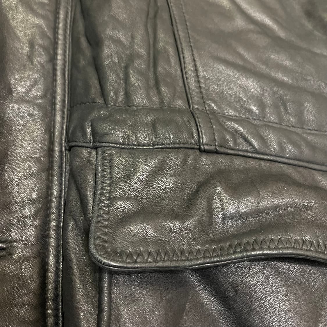 빈티지 레더 카코트 상품이미지5