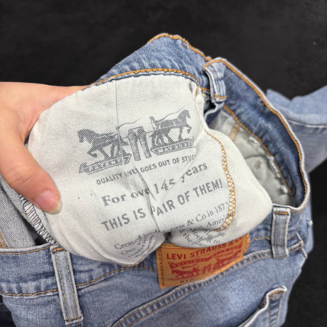 31 리바이스512 연청 슬림스트레이트 데님팬츠 상품이미지4