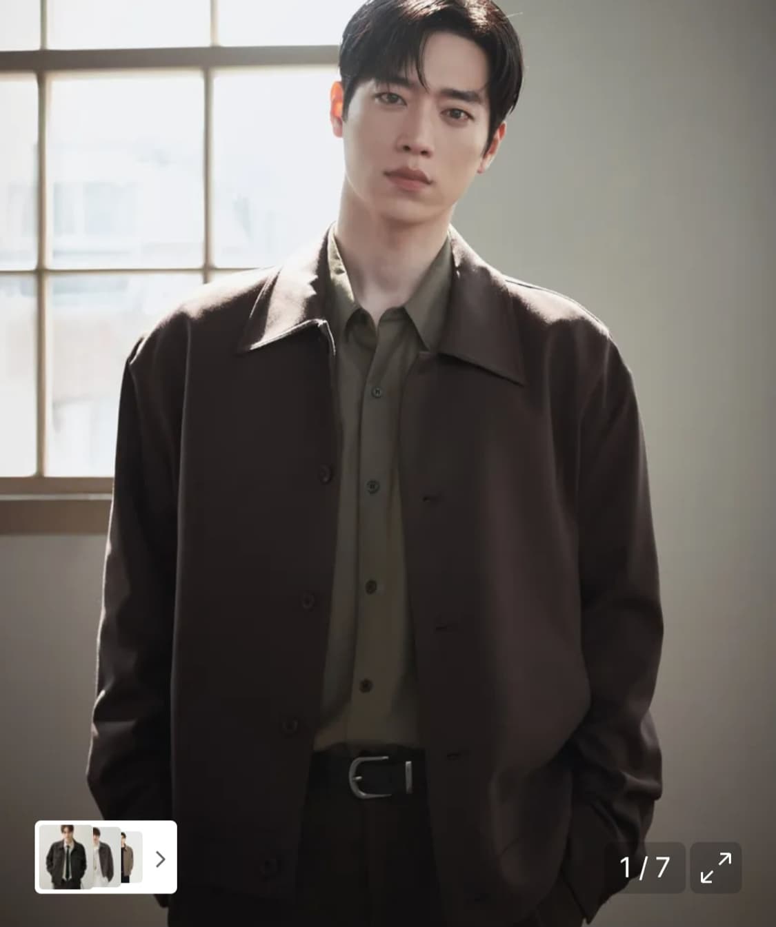 드로우핏 도브 울 미니멀 라인 자켓 다크브라운 M 상품이미지1