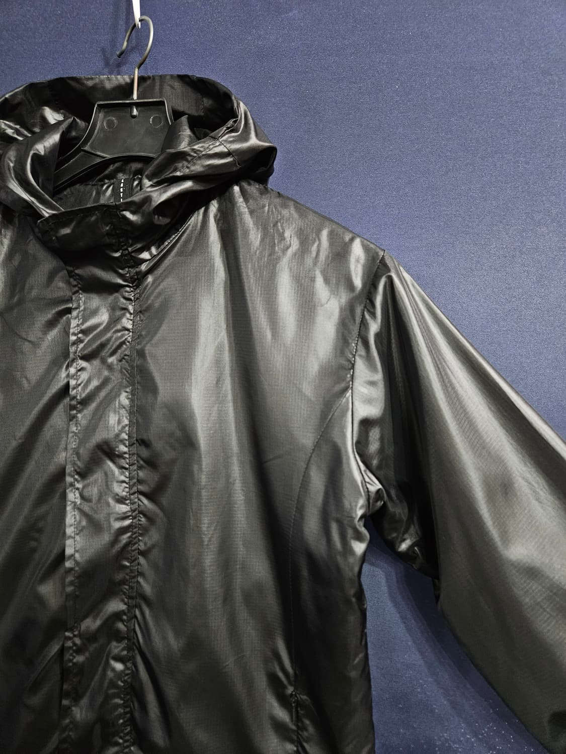 플라스틱 프로덕트 블랙 남성 세미오버핏 95 방풍 바람막이 자켓  상품이미지4