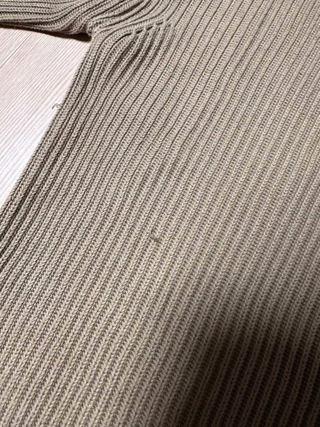 sew 스테디에브리웨어 크루넥 코튼 립니트 올리브카키 3 상품이미지5