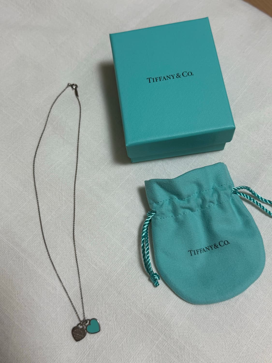 티파니앤코 목걸이 리턴투 민트 더블하트 목걸이 상품이미지1