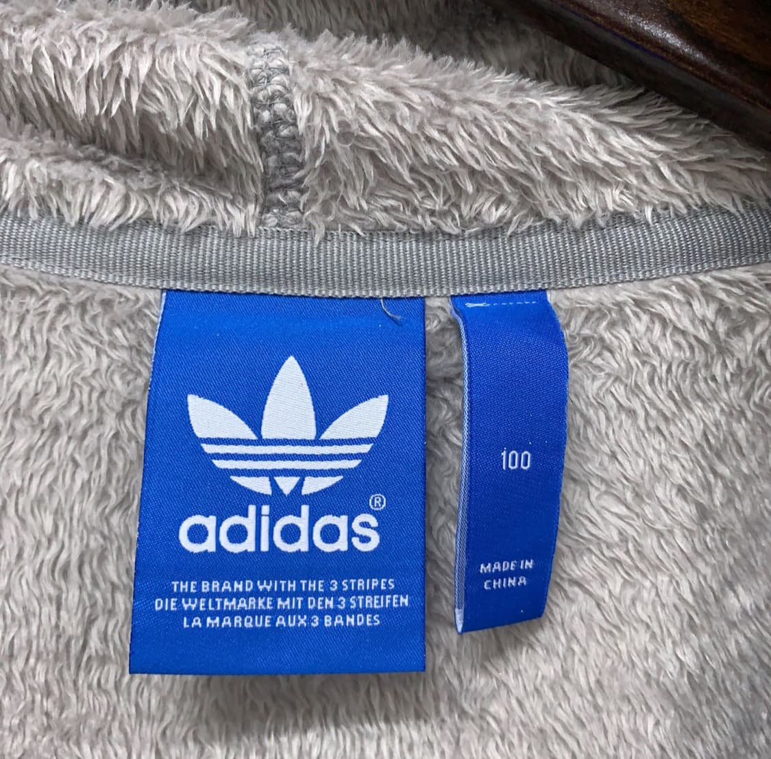 아디다스 그레이 쉐르파 후리스 기모 후드집업 95 G01786 상품이미지3