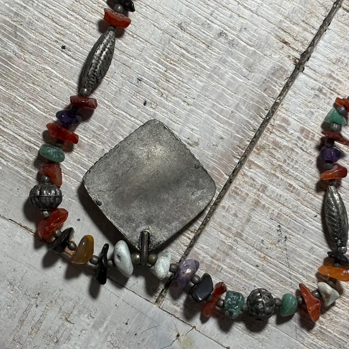 그런지 히피 터키석 빈티지 원석 목걸이 상품이미지2