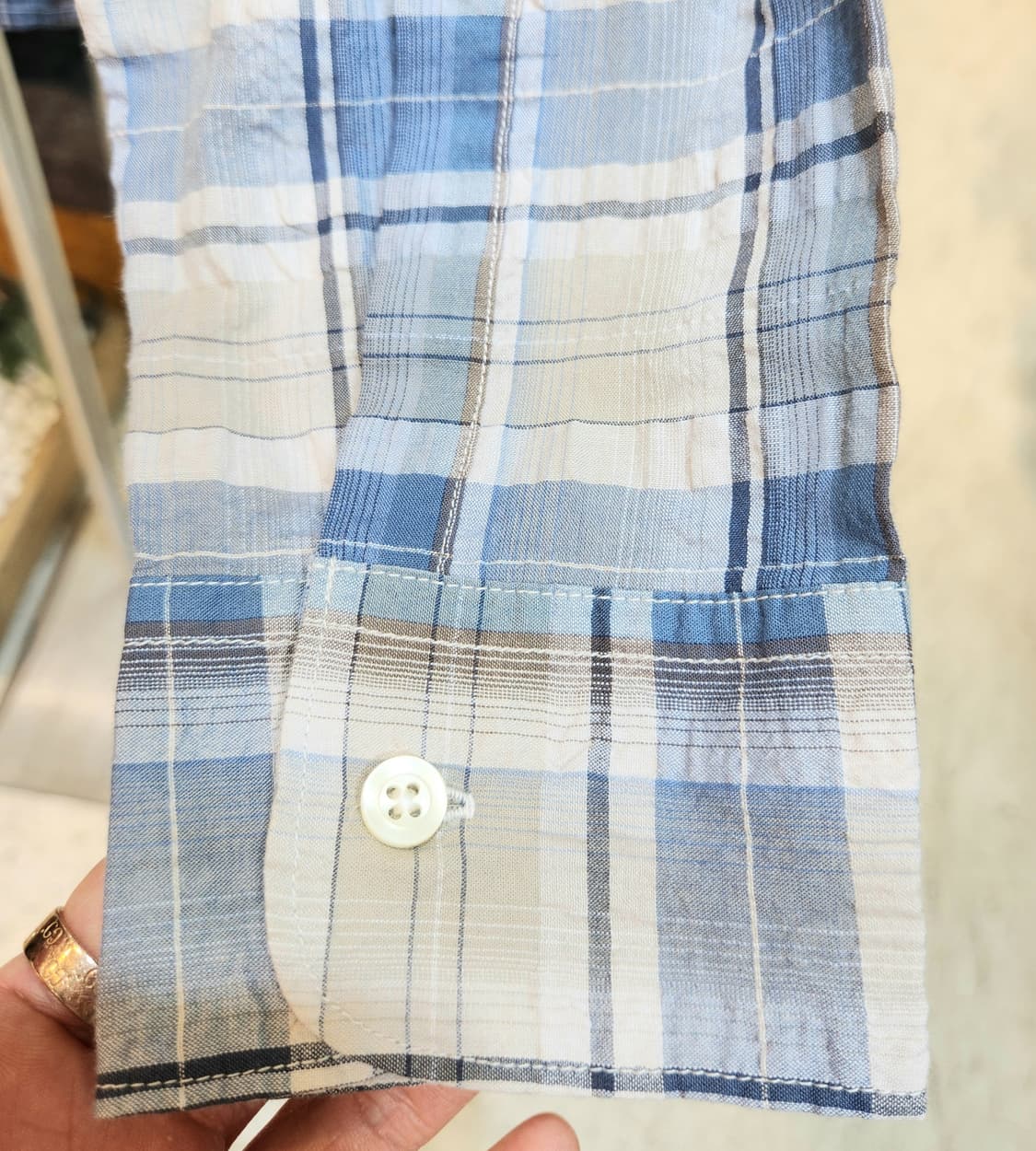 CP 컴퍼니 블루 체크 셔츠 상품이미지7