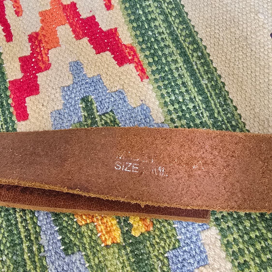 Vintage western belt 카우레더 브론즈버클 34 상품이미지4