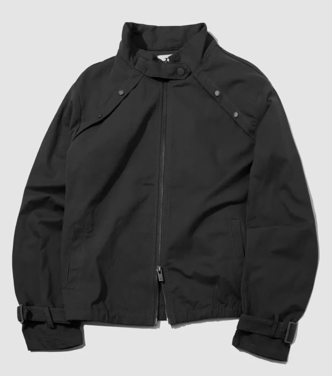 플레이스 스튜디오 하이넥 스탠다드 스트랩 비조 포인트 블루종 집업 자켓 상품이미지2