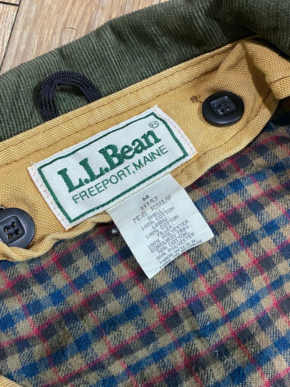 80s 엘엘빈 캔버스 라이너 헌팅 필드 초어자켓 브라운 M 상품이미지4