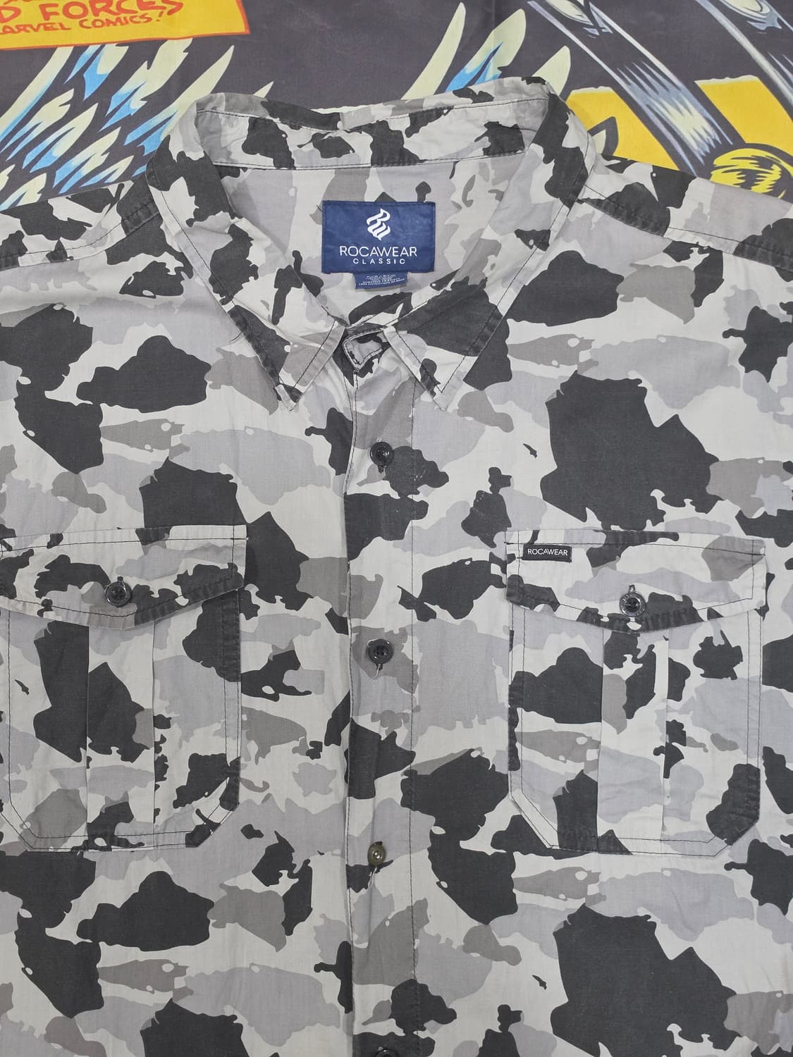 ROCAWEAR 카모패턴 반팔 셔츠 6XB 상품이미지3