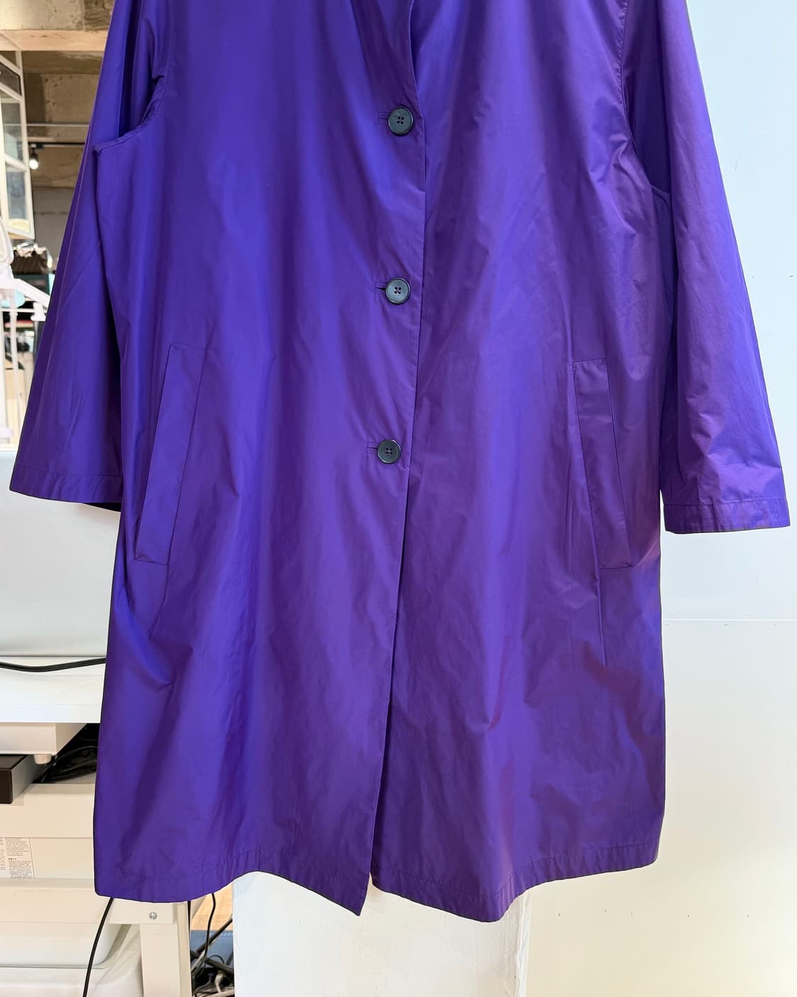 질샌더 퍼플 폴리에스테르 롱 셔츠 자켓  상품이미지6