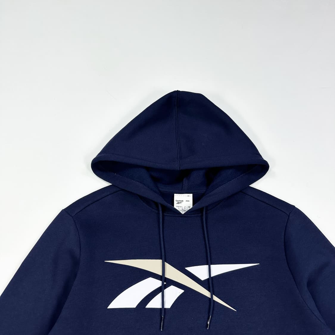 리복 시그니처 빅로고 네이비 후드티 (M) 상품이미지1