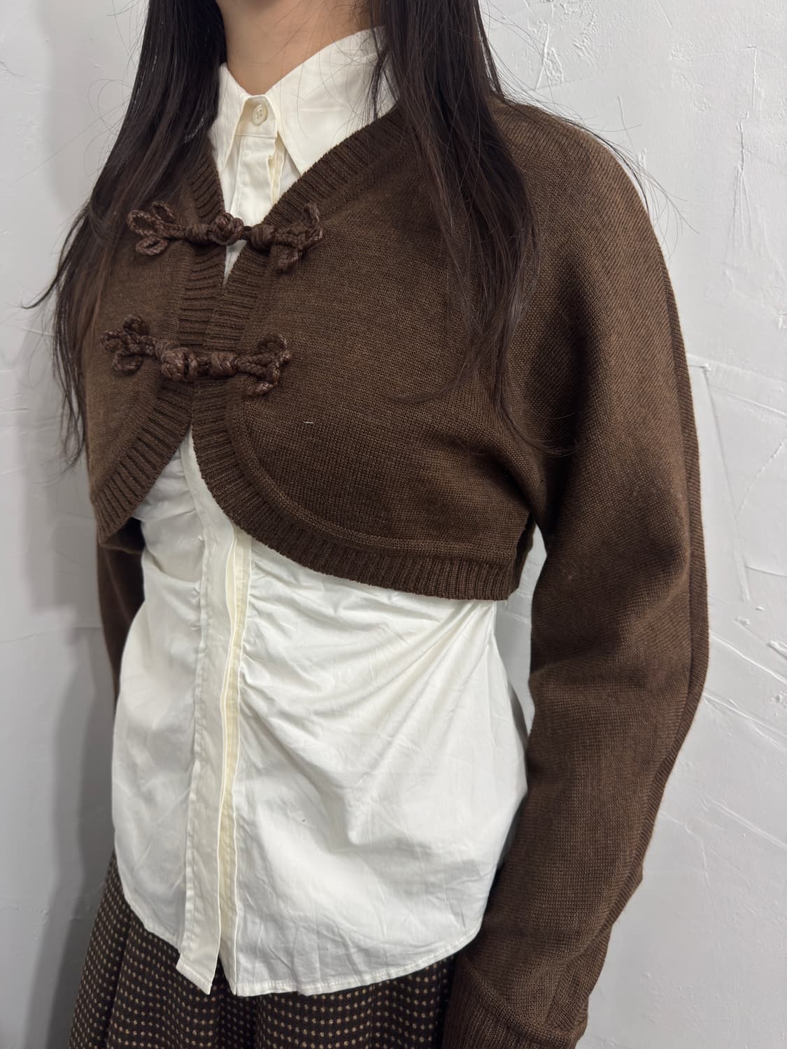 dkny white shirring shirt 상품이미지7