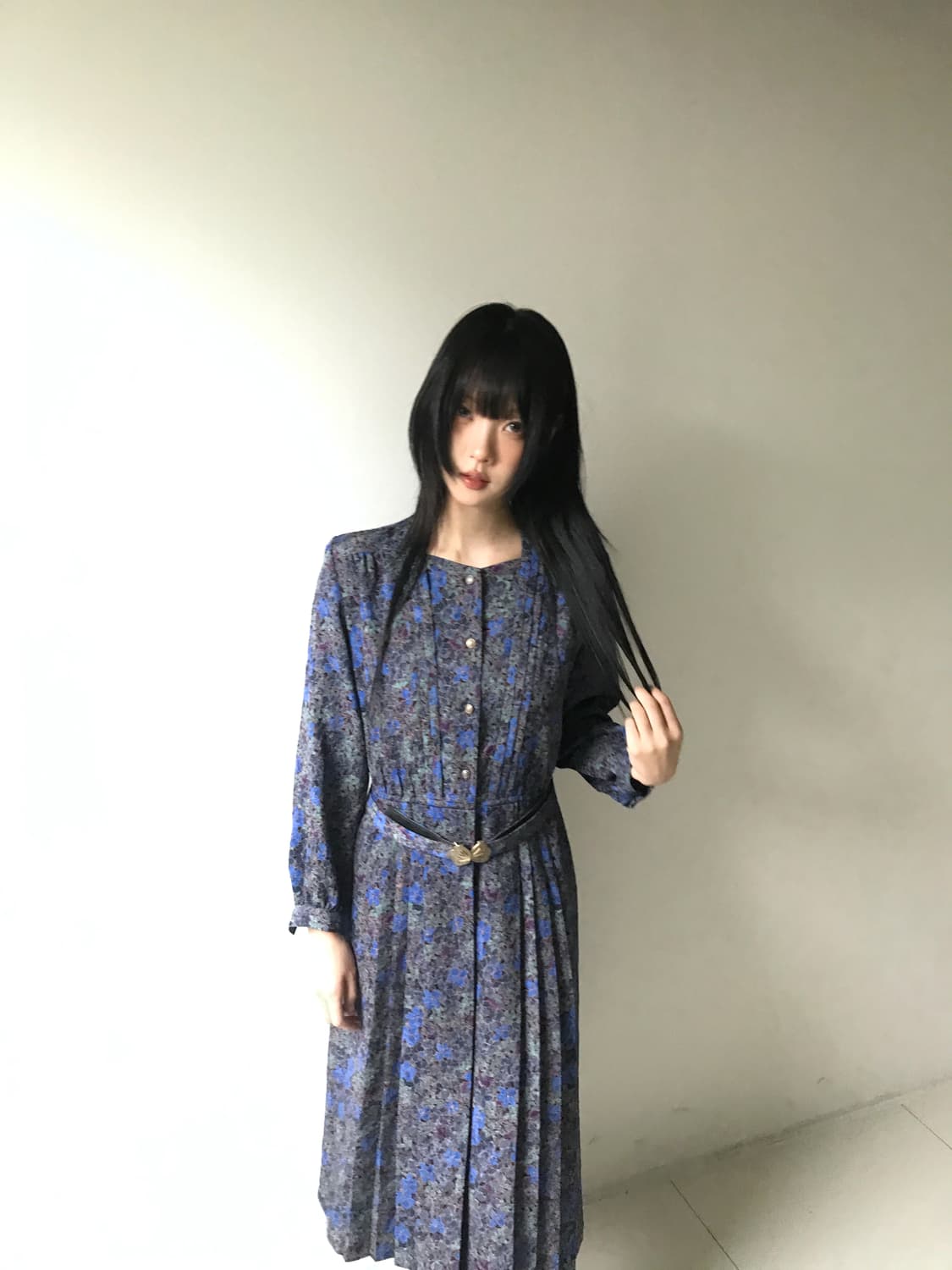 Square neck belted dress 상품이미지6